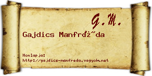 Gajdics Manfréda névjegykártya