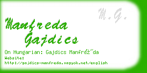 manfreda gajdics business card